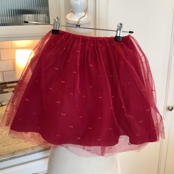 Juno Valentine x Janie & Jack Tulle Red Skirt Size 3 - Picture 4 of 6